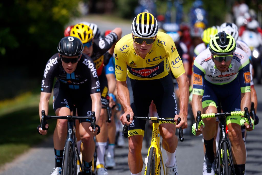 Mathieu van der Poel wore the leader&#039;s yellow jersey at the Tour de France