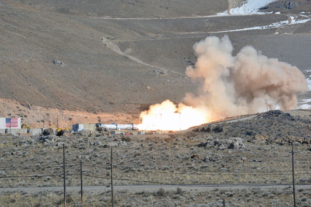 Northrop Grumman test fires new OmegA rocket second stage motor in Utah