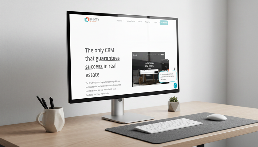 brivity CRM being used on a desk top 