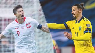 Robert Lewandoski of Poland and Zlatan Ibrahimovich of Sweden could both feature in the Poland vs Sweden live stream