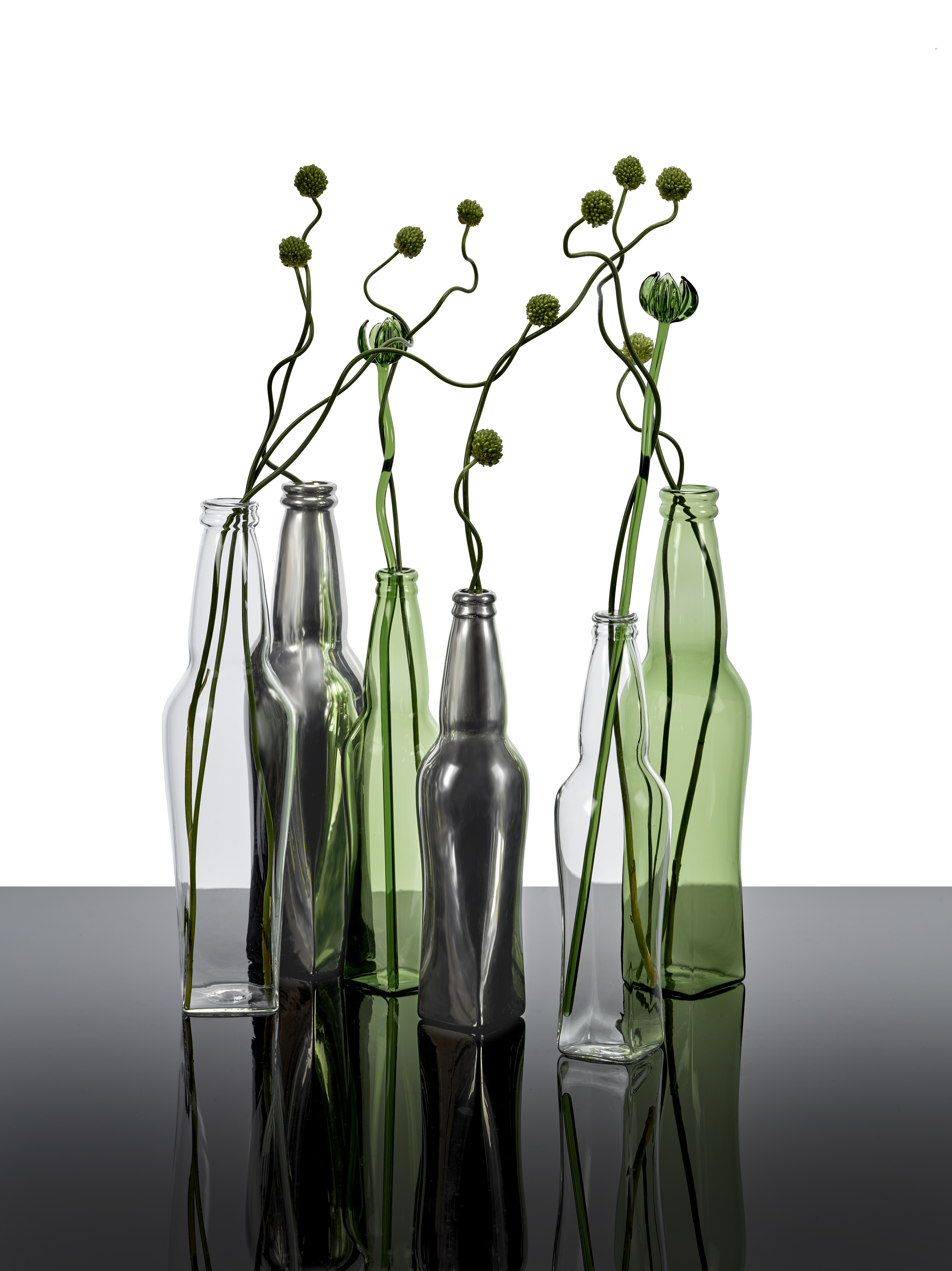 Kris Van Assche designed glass vases for Serax