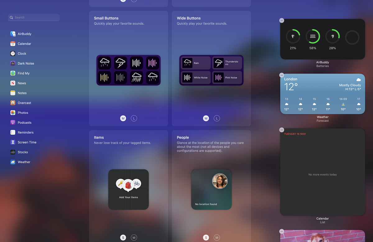 dashboard widgets for mac