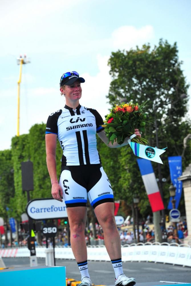 Kirsten Wild (Giant-Shimano) on the podium