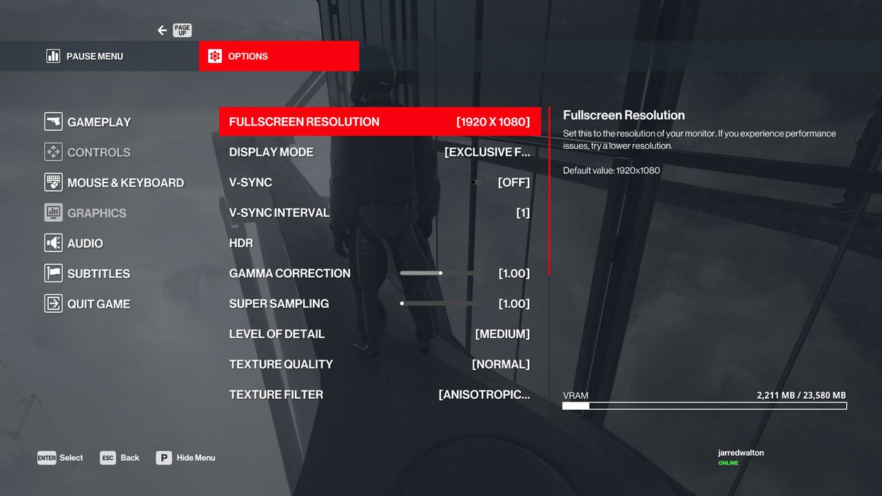 Hitman 3 settings