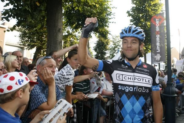 Thomas Dekker (Chipotle) was back in action after his doping ban