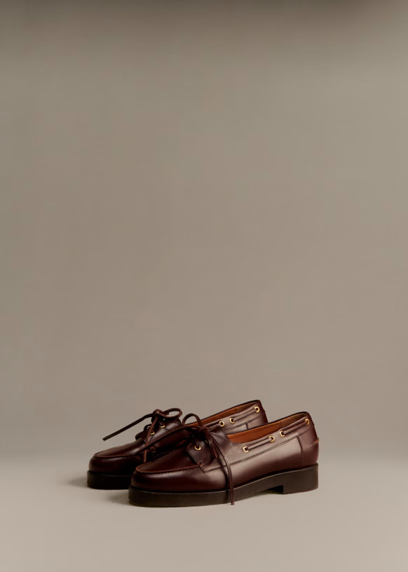 A pair of Sezane boat shoes.