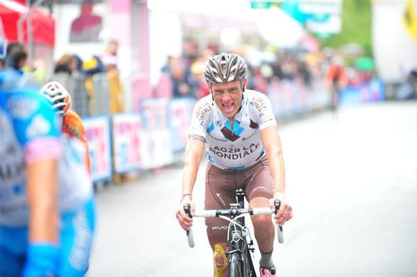 AG2R's John Gadret crosses the line on stage 15