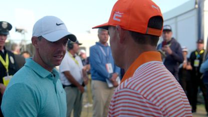 Rory McIlroy and Rickie Fowler after the 2023 US Open