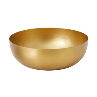 Gold metallic rounded bowl