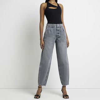 River Island Grey Tapered Jean