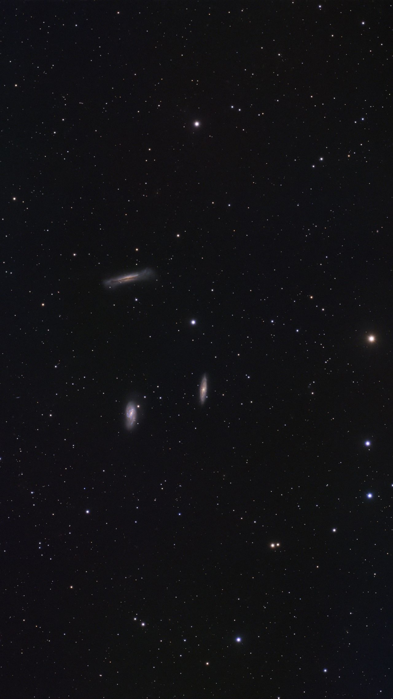 The Leo Triplet, M65, M66 and NGC 3628, shot with the ZWO Seestar S30 Pro smart telescope and processed using Siril and Pixinsight