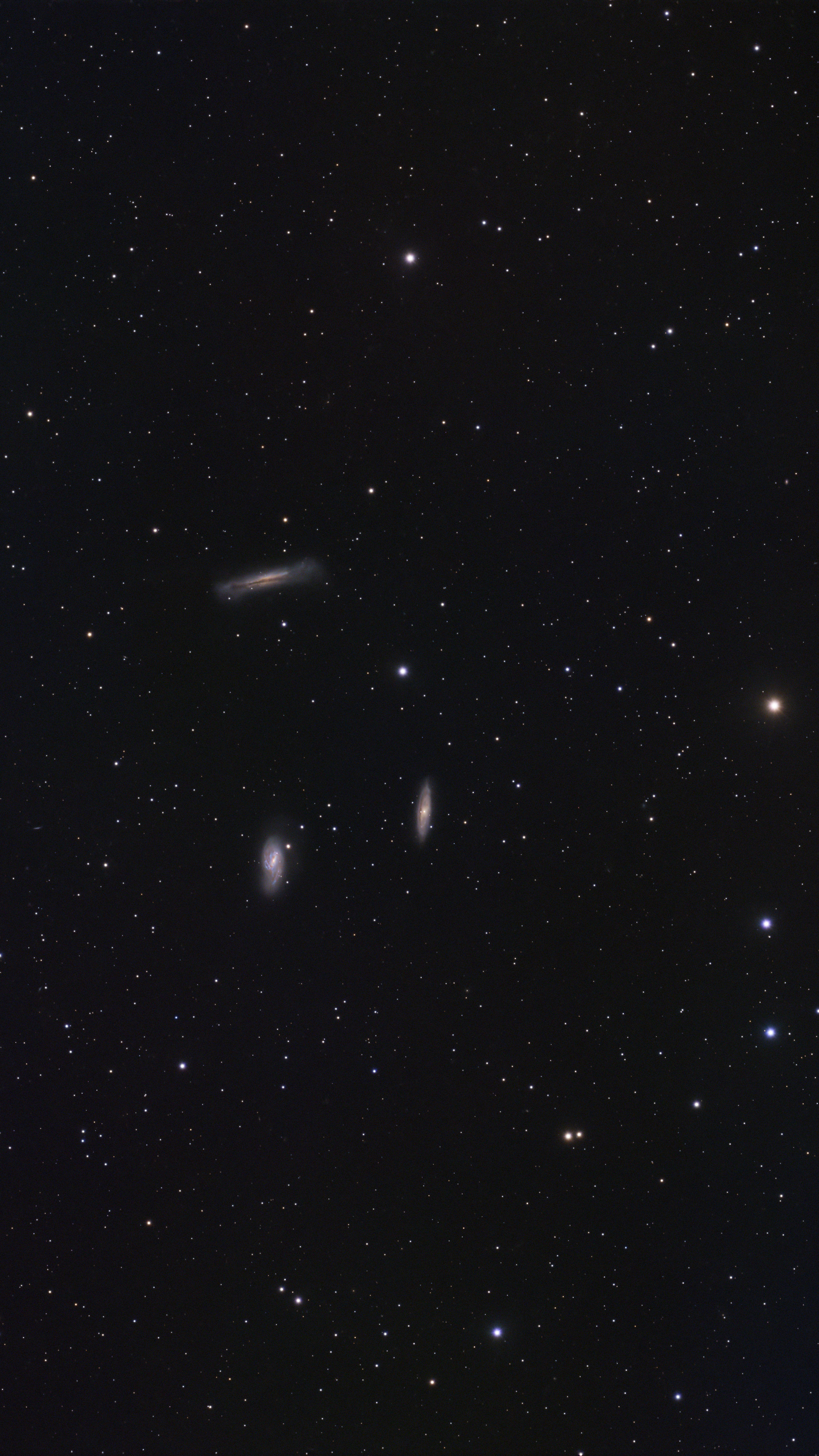 The Leo Triplet, M65, M66 and NGC 3628,  shot with the ZWO Seestar S30 Pro smart telescope and processed using Siril and Pixinsight