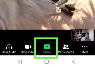 How to share your screen on Zoom — Share button