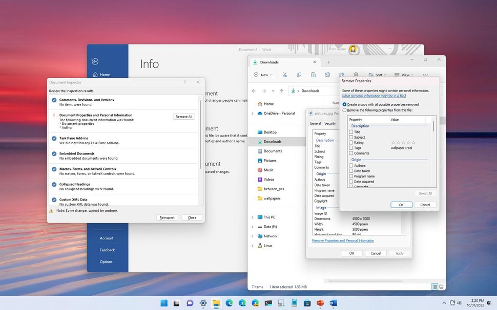 how to remove all personal files from windows 11