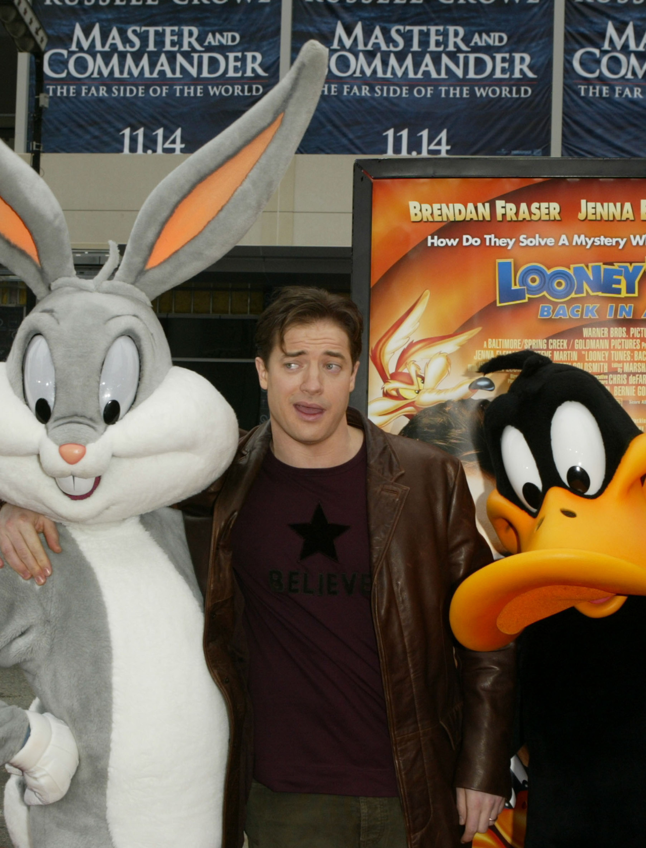 Brendan Fraser attends premiere of his film Looney Tunes: Back In Action in Hollywood, California 2003