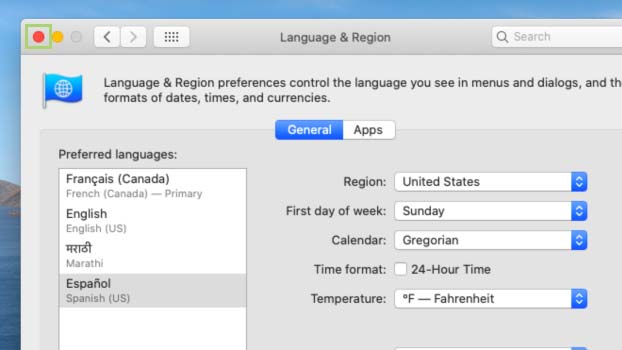 How to change the language on a Mac