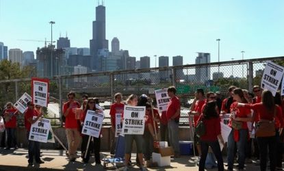 Chicago teachers on strike