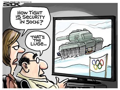 Editorial cartoon Sochi security