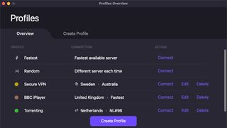 Proton VPN Create Profiles