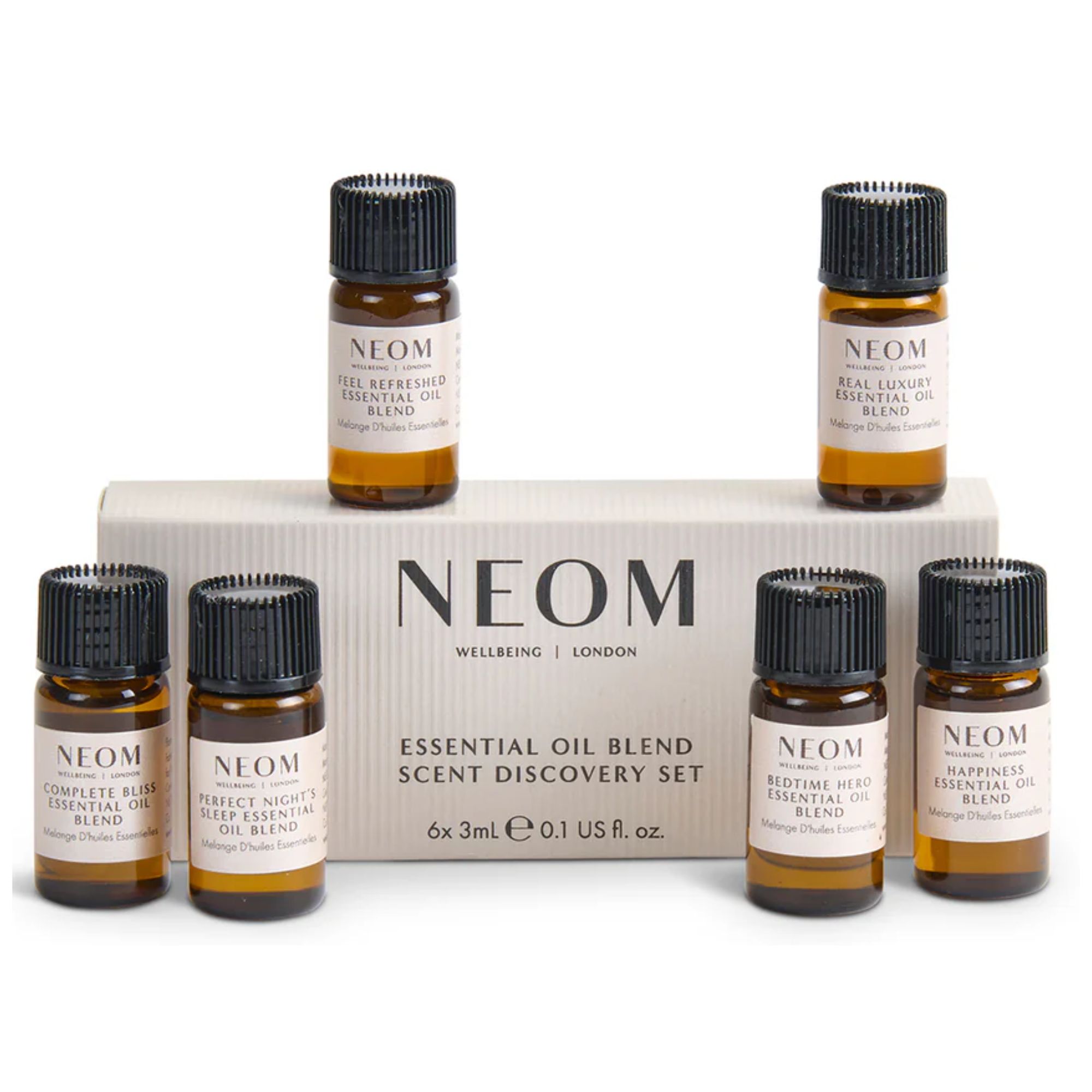 NEOM essential oil blend scent discovery set