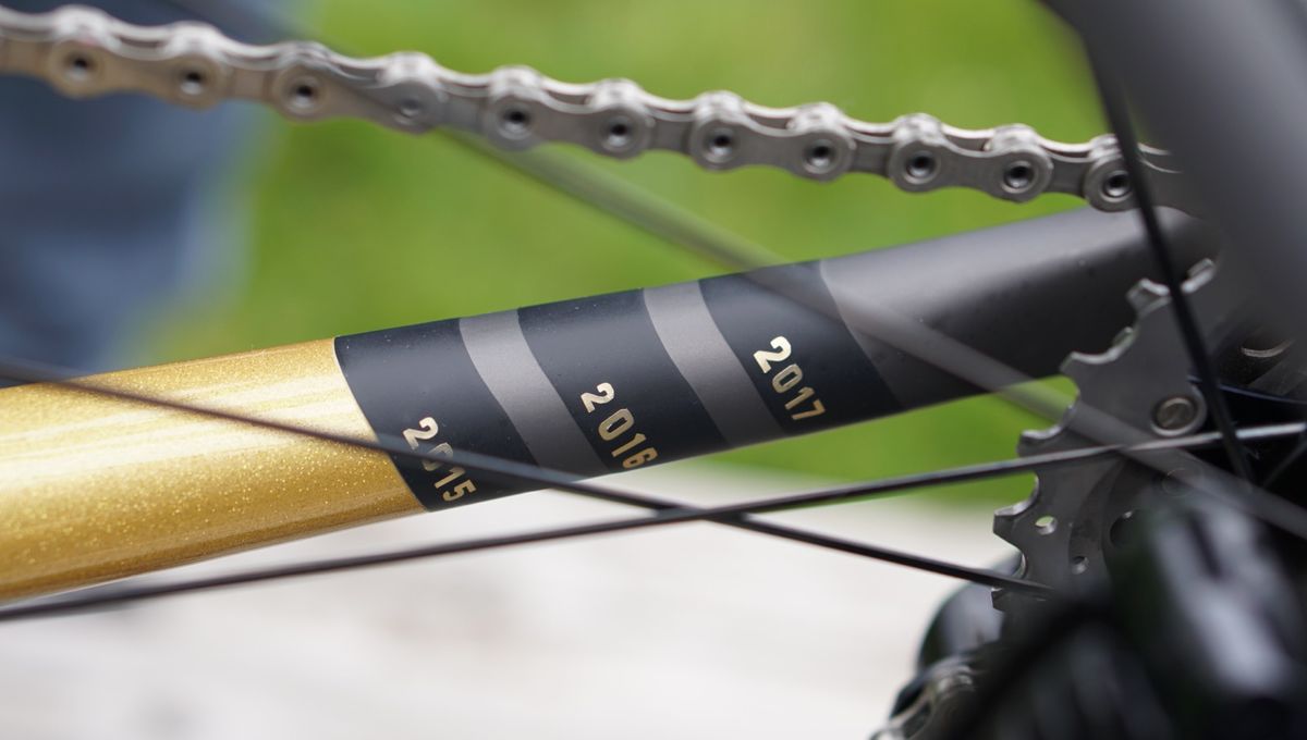 Each of the years of Sagan's world championship titles are also commemorated