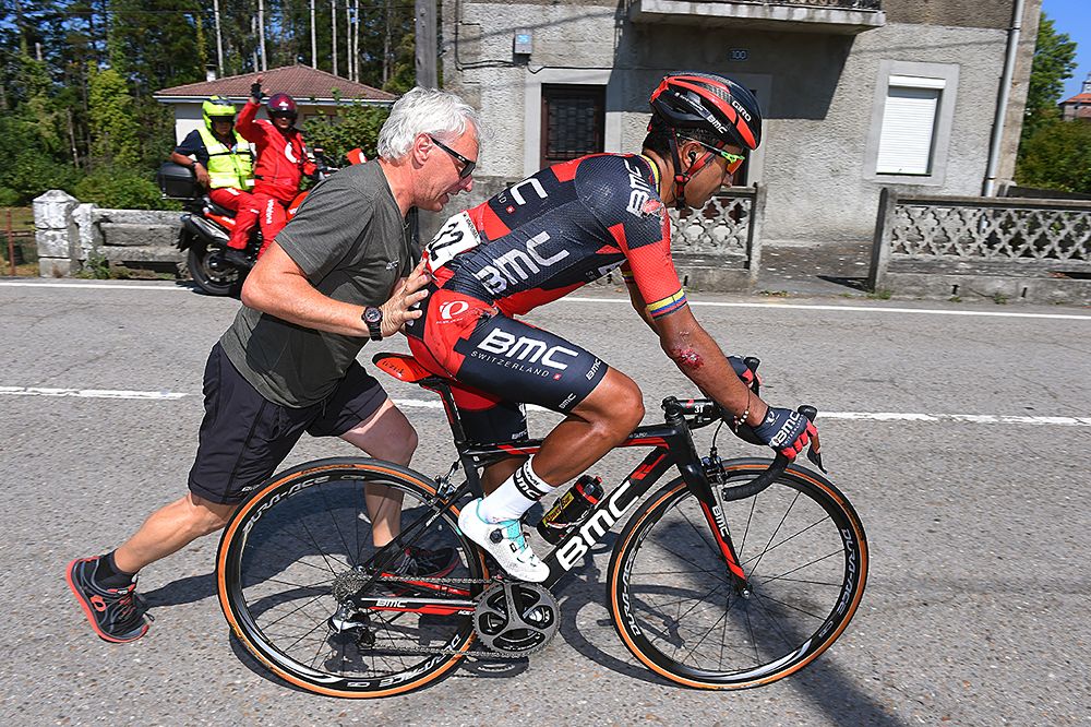 Darwin Atapuma (BMC) at stage 12 at Vuelta a Espana