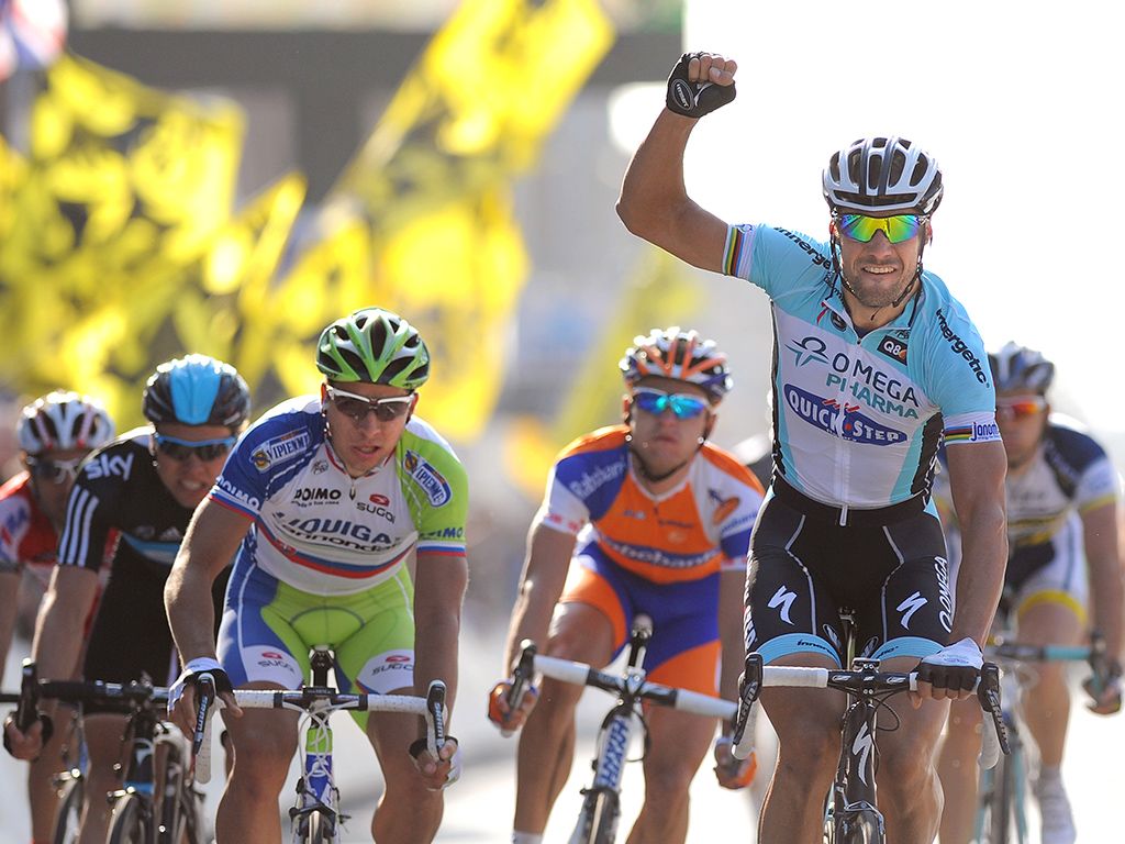 Sagan took second place to Tom Boonen at the 2012 Gent-Wevelgem