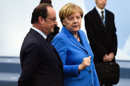 German Chancellor Angela Merkel and French President Francois Hollande