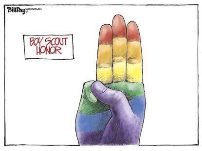 Editorial cartoon U.S. Boy Scouts
