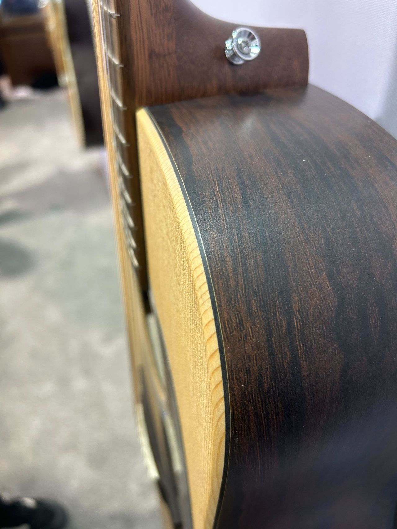Two new Martin Billy Strings signature acoustic guitars, pictured at the 2025 NAMM show in Anaheim, California