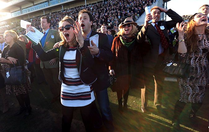 Cheltenham Festival fans cheering (Mike Egerton/EMPICS)