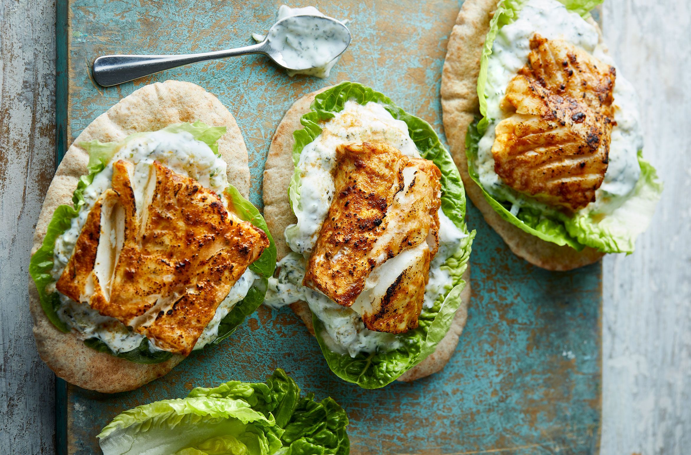 Eat Well for Less' grilled cod Tikka with cucumber yoghurt recipe