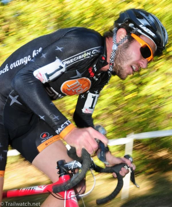 Tavis Livermon (Mock Orange Bikes) flying up one of the climbs