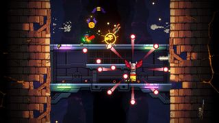 best Apple Arcade games_ a bat shooting projectiles bullet hell-style in a dungeon