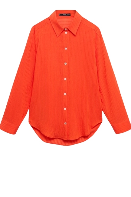 Oversized Crinkled-Effect Shirt - Women | Mango Usa