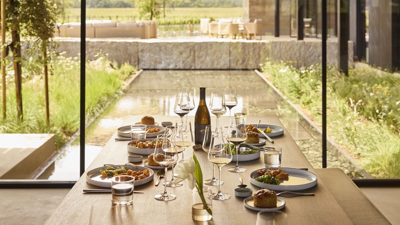 The Mondavi Table food-and-wine pairing experience in Robert Mondavi Winery's Garden Room