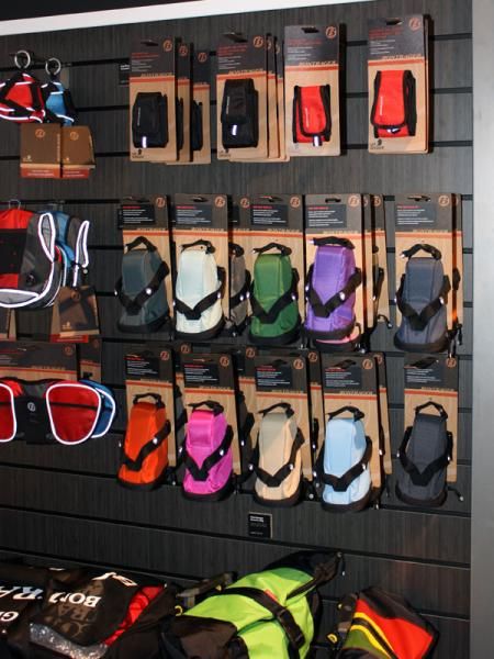 Bontrager is using leftover fabric from other manufacturers for some of its seat packs so less material goes to waste. The variable sourcing also makes for a wider range of colors and styles than usual.