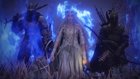 Elden Ring Nightreign screenshot of three characters walking side by side