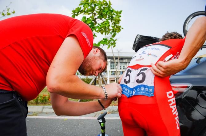Wouter Wippert getting ready to go