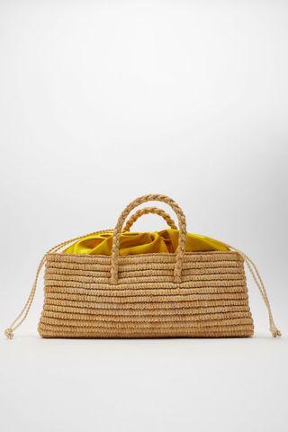 Zara Natural Raffia Basket Bag