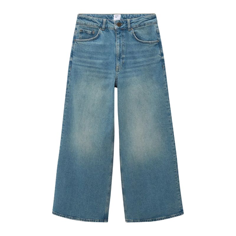 A cutout of a pair of wide leg cropped Jeans from John Lewis