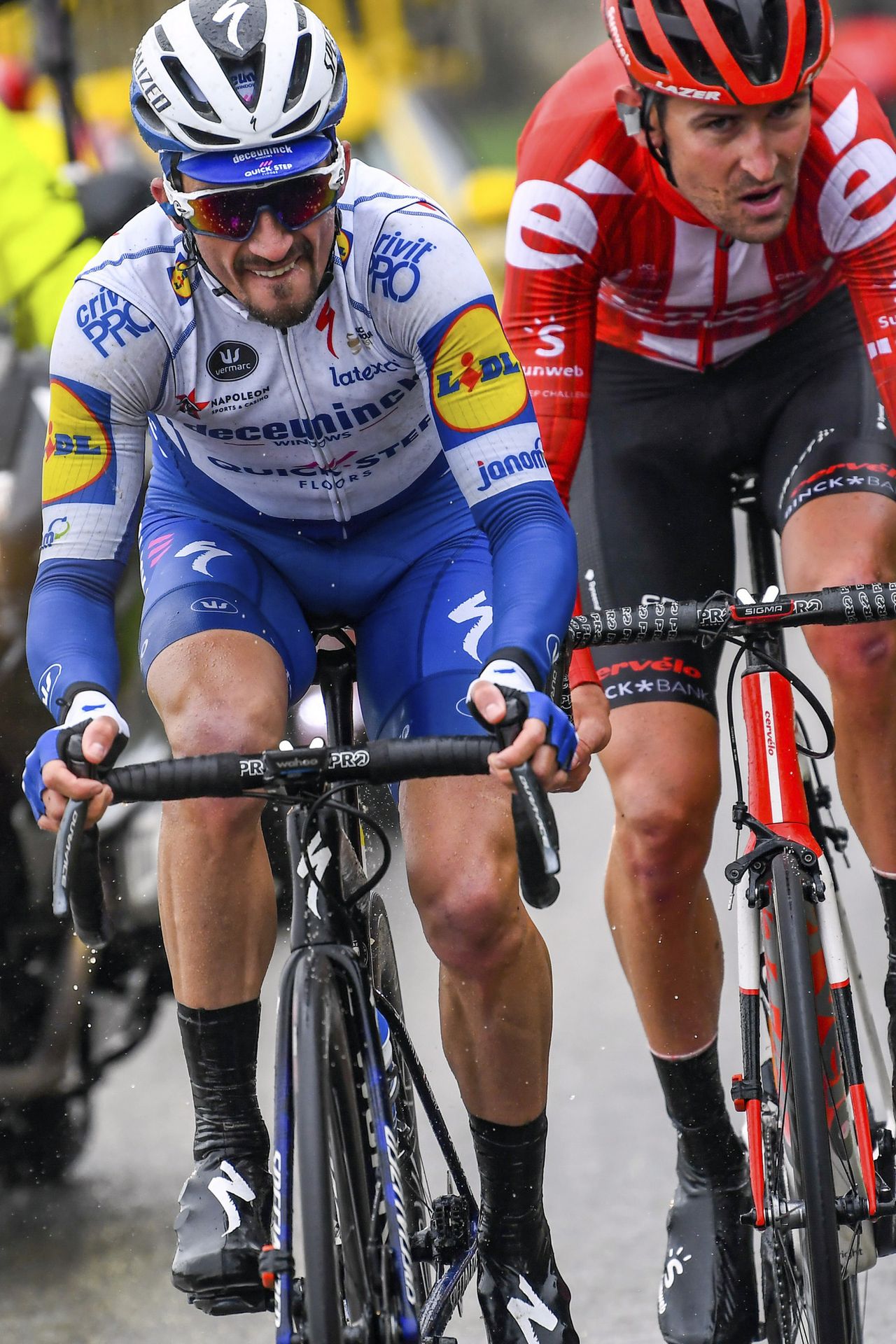 Julian Alaphilippe and Tiesj Benoot