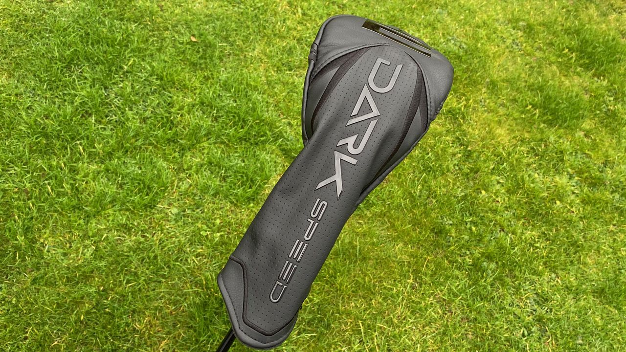 Close-up details of the Cobra Darkspeed driver headcover