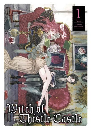 The cover for Witch of Thistle Castle Vol 1 depicts a woman reclining in a chair.