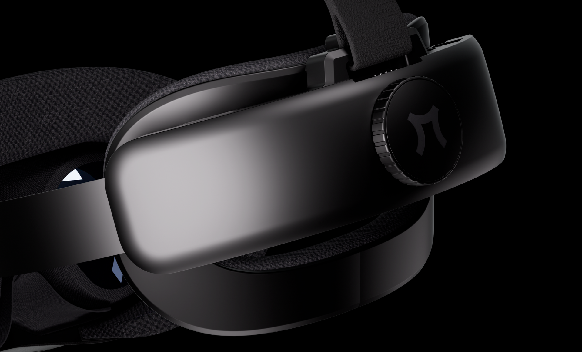 Pimax's new VR headset, the Crystal Pro, on a black background. 