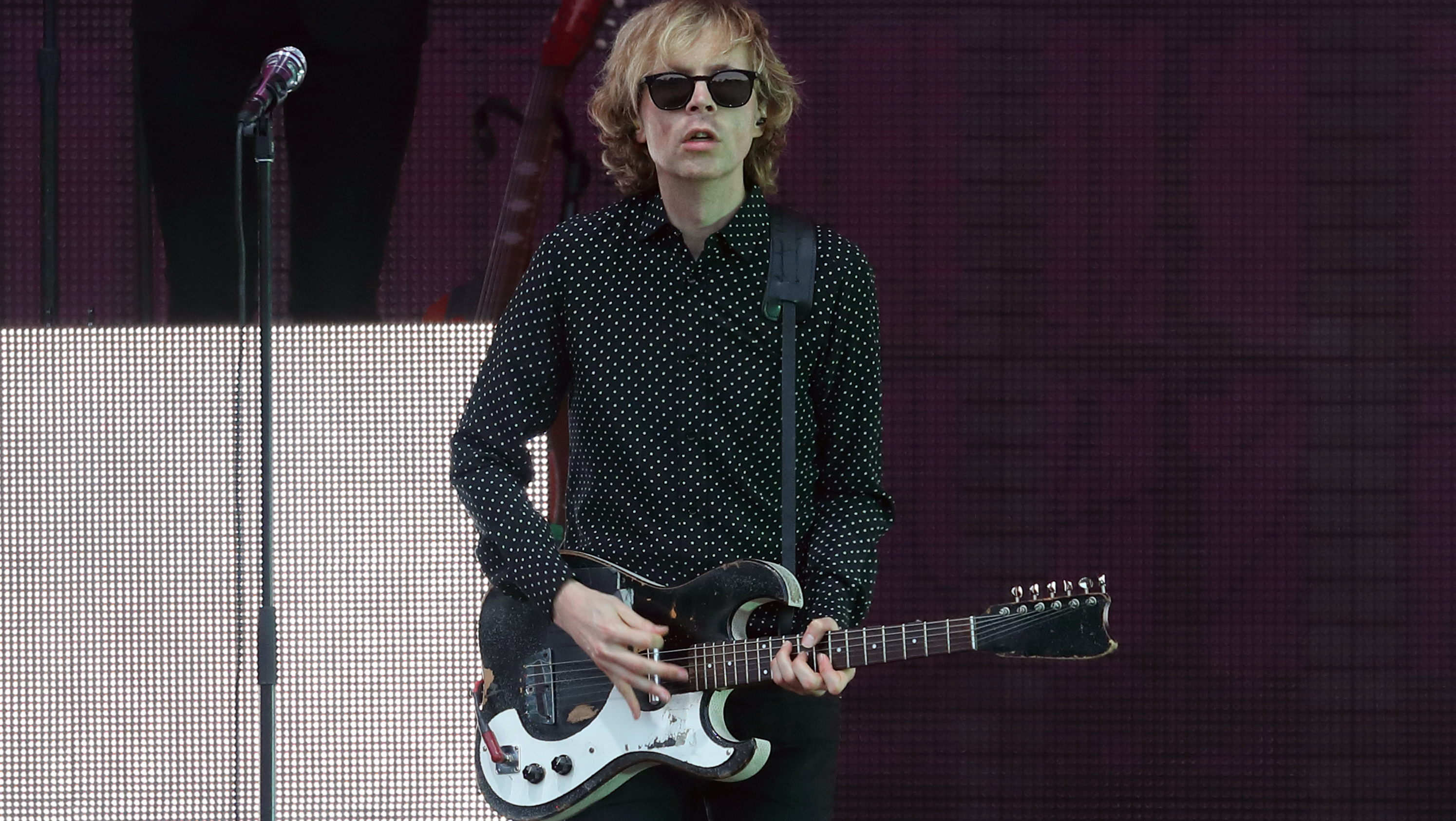 Beck: I used a $60 particle board guitar to record most of my