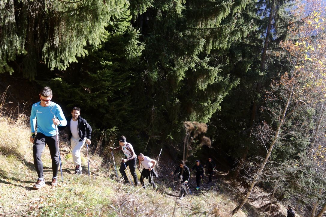 There were some steep sections for the riders and staff to negotiate