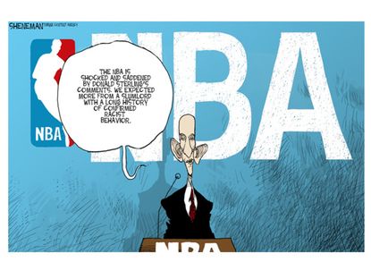 Editorial cartoon NBA Donald Sterling