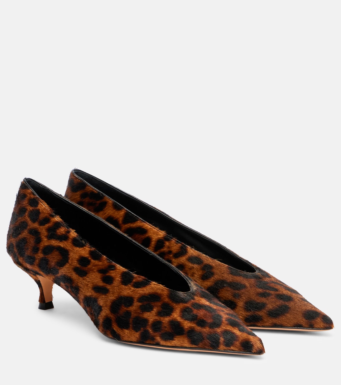 Leopard-Print Calf Hair Pumps
