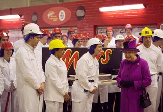 Queen Elizabeth II Visits Mars Chocolate